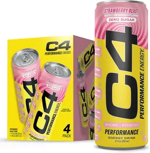 C4 Performance Energy Carbonated 12oz 4pk Strawberry Blast