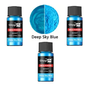 Deep Sky Blue Mica Powder 10g/20ML 3pcs/set, Premium Art Dye for Resin Jewelry, DIY Accessories, Handmade Charms, Painting, Nail Art
