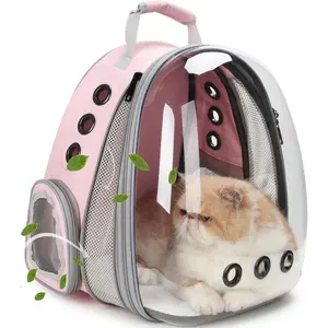 Cat Carrier Backpack, Expandable Bubble Pet Carrier for Cats and Small Dogs, Airline Approved for Travel Hiking Walking Outdoor Adventures, Supports up to 16 lbs
