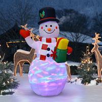 5FT Snowmen with Multi-color Lights