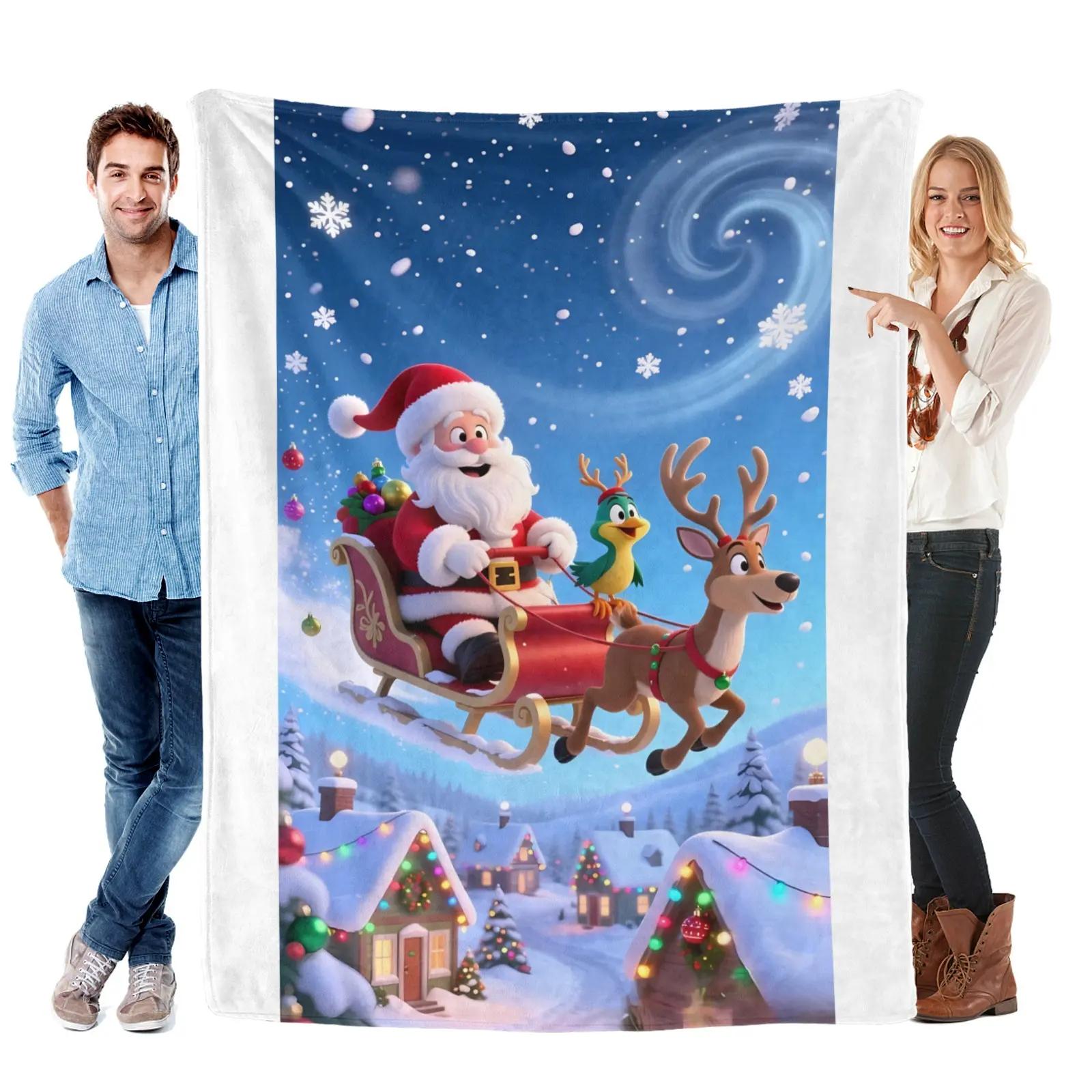Flannel Throw Blanket, 152cm×203cm - Soft Bedding & Linens for Home Decor
