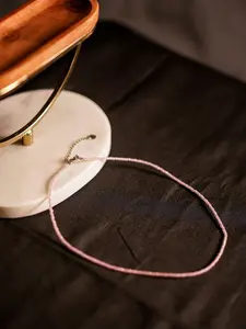 Natural Pink Spinel Necklace 20 Inch With Sterling Silver Clasp, Fashionable Luxury Jewelry for Women & Girls As Gift