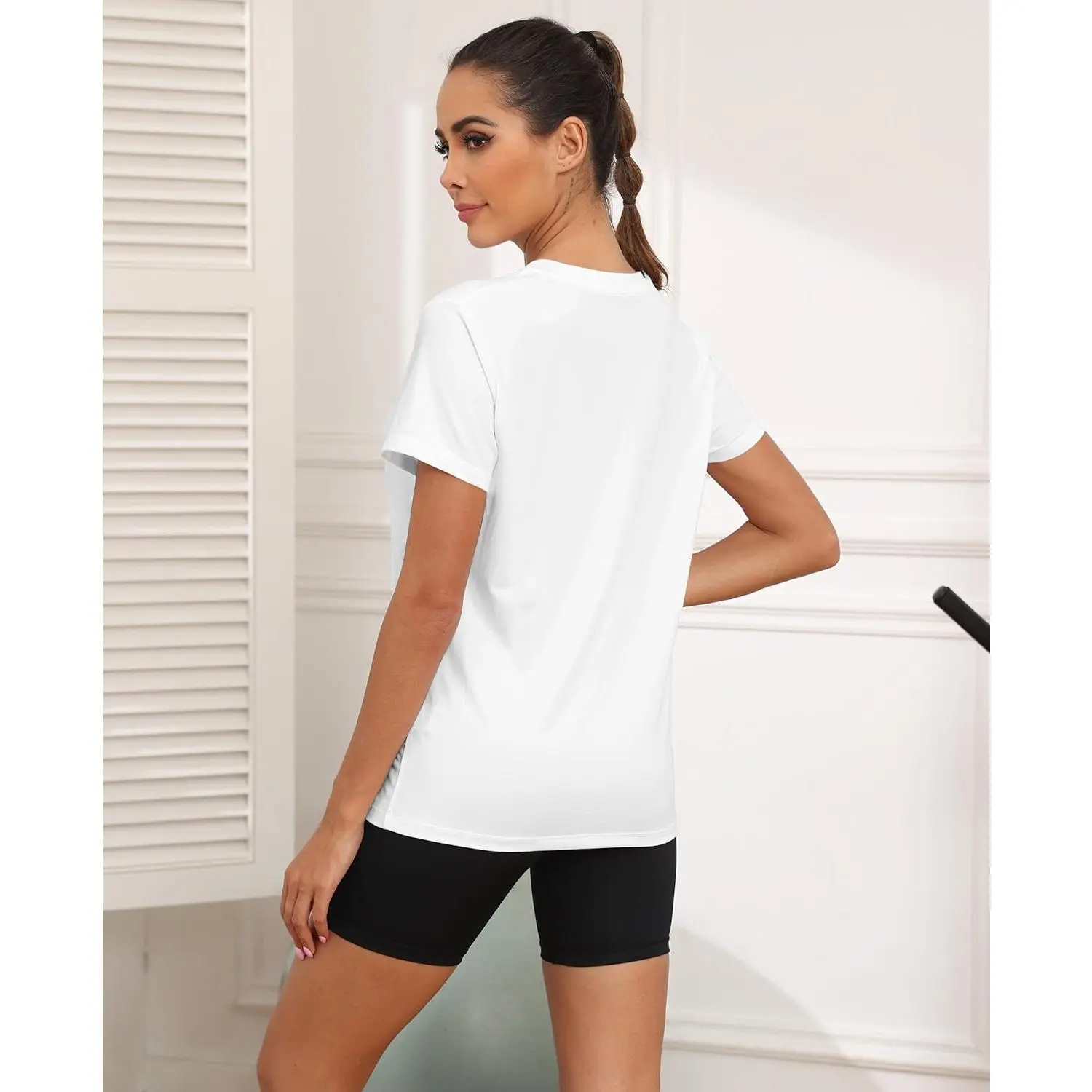 Women's UPF50+ Breathable Loose Fit Workout Tops - Short Sleeve Yoga T-Shirts Athletic Tee for Running Gym Exercise Activewear Comfortable Moisture Wicking Lightweight Casual Sports Top Women's UPF50+ Breathable Loose Fit Workout Tops - Short Sleeve Yoga T-Shirts Athletic Tee for Running Gym Exercise Activewear Comfortable Moisture Wicking Lightweight Casual Sports Top