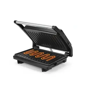All-in-One Grill Panini Press 3-Min Breakfast Dinner Maker Non-Stick Easy Clean Compact for Small Kitchens Versatile Cooking Solution