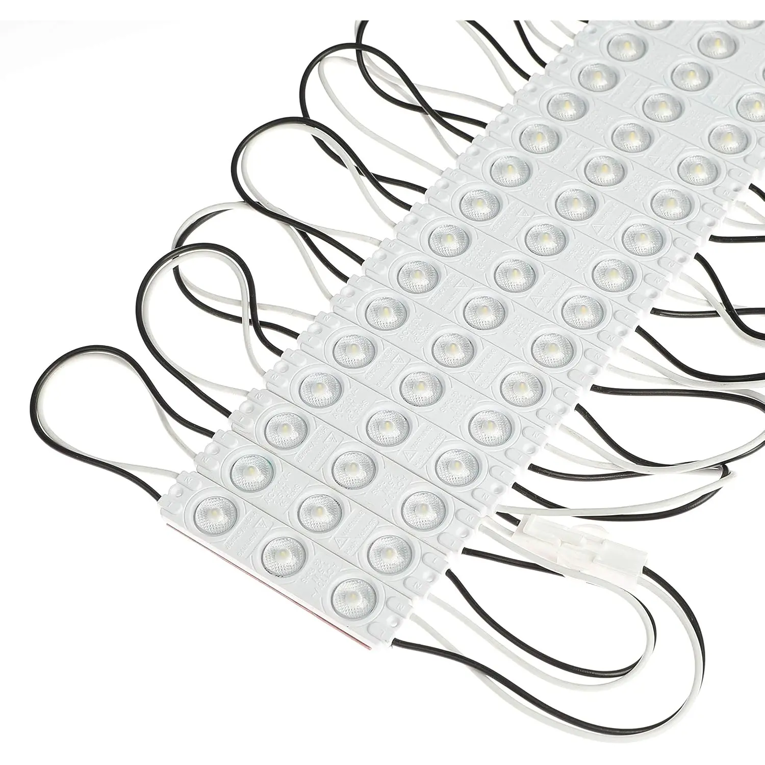 100pcs 110V AC LED Module White 1.5W Decorative Light for Letter Sign Advertising Signs with Tape Adhesive Backside