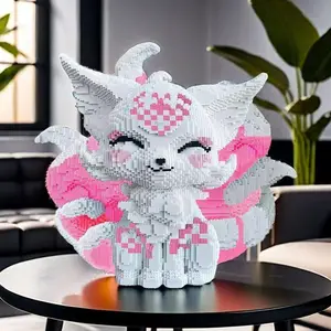 3D Puzzle Set, 1 Set 3D Nine-tailed Fox Puzzle Kit, Creative DIY Model Building Kit, Suitable for Birthday and Holiday Gift