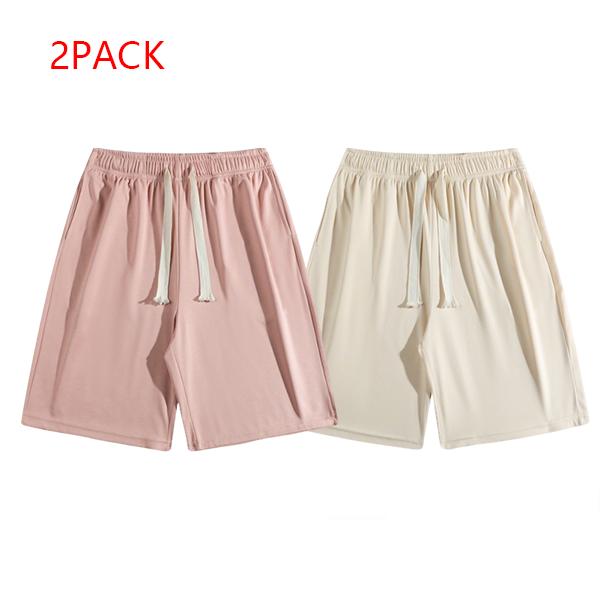 Men's 2PACK Casual Sweat Shorts, Soft Comfy Summer Lounge Shorts, Breathable Gym Daily Wear Streetwear