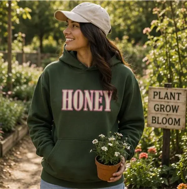 Trendy Honey Typography Graphic Tshirt Hoodie Sweatshirt Preppy Y2K Minimalist Aesthetic Apparel