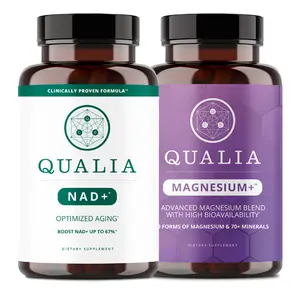 Qualia Optimized Aging Bundle — 10-Form Magnesium Blend + Clinically Proven NAD+ Booster | Boost NAD+ up to 67% | Heart, Brain & Bone Health | Energy, Focus & Healthy Aging