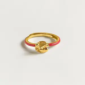 Fortune Cookie Ring (Innuendo Pink) - Gold
