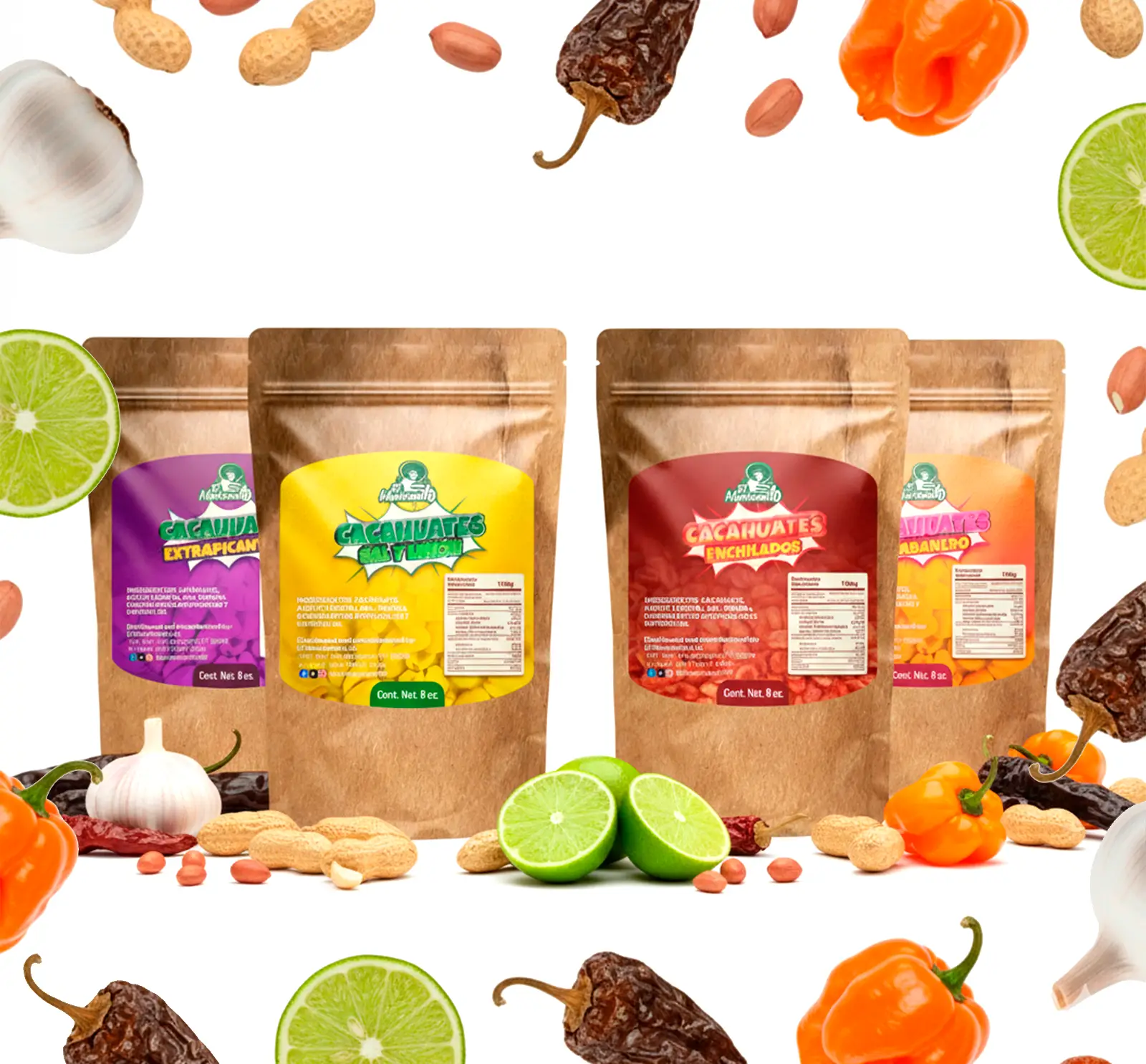 Mexican Peanuts from Oaxaca, 8oz - Snack and Protein