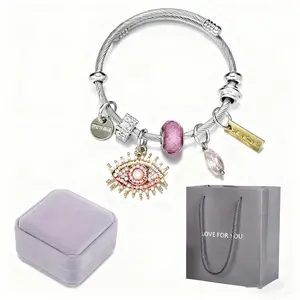 925 Sterling Silver Snake Chain Evil Eye Bracelet - Versatile Spring Jewelry, Effortless Match for Any Outfit & Perfect Gift for Her