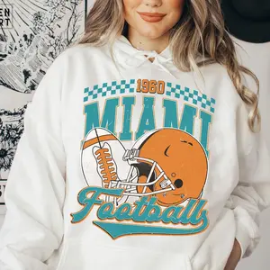 Vintage 90s Retro Style Miami Football SweatShirt, Miami Football Women Shirt, Game Day Shirt, Miami Football Gift Shirt, #DDolphinnn merch, Game day Gifts L4JS