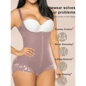 Shapewear For Women Tummy Control Fajas Colombianas Body Shaper Zipper Open Bust Bodysuit christmas fitness shapewear Postpartum Tummy Control Body Shaper Butt Lifter Bodysuit