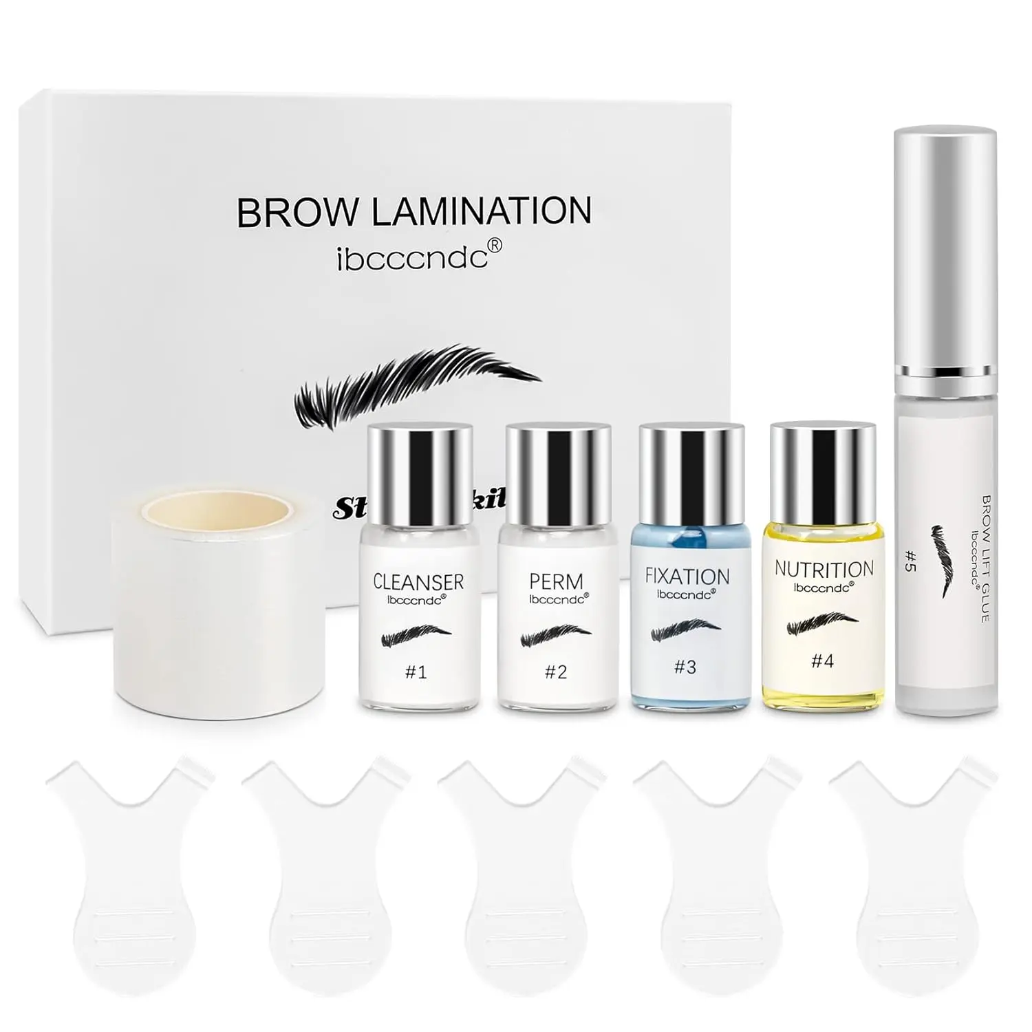 Professional Brow Lamination Kit, Long Lasting Eyebrow Lift with Mild Enhancer Cream and Eyebrow Dye, Skin-Friendly Cosmetic for a Fuller Look, Brow Enhancer