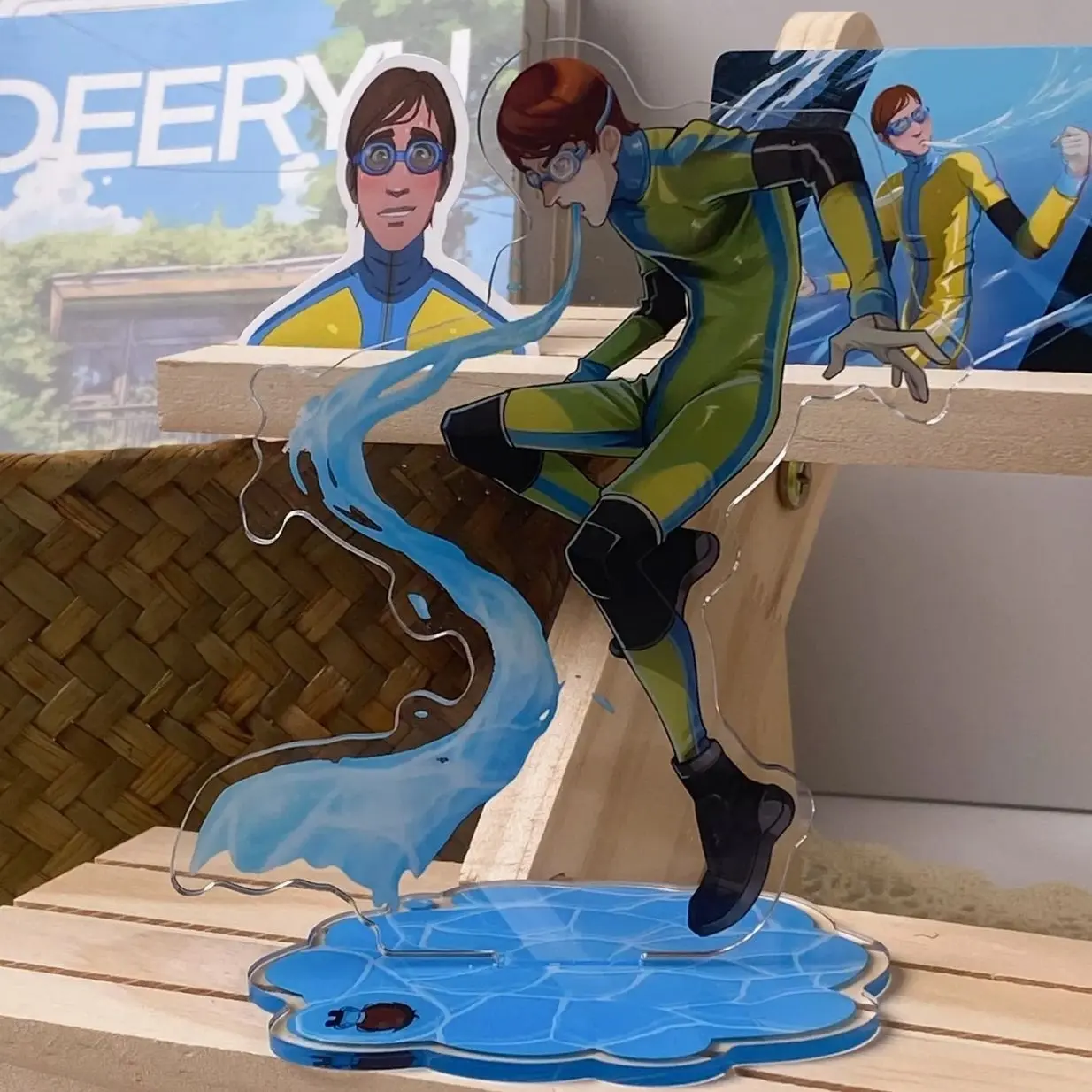 2 ops Dispatch Game Z-Team Water Boy Acrylic Standee |  Handmade Fan Merch
