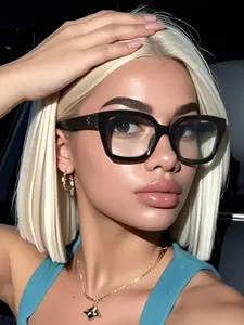 Unisex Fashion Classic Square Glasses, Casual Style Eyewear for Daily Wear, Versatile Accessory for and Travel