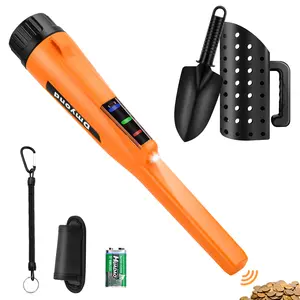 Dmyond Metal Detector Pinpointer & Accessories - IP68 Full Waterproof Handheld Pin Pointer Wand with 3 Modes - Includes Sand Sifter Scoop and Shovel for Beach Digging, Treasure Hunting
