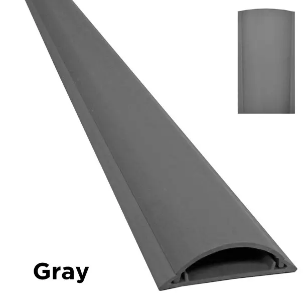 Electriduct 59 in. Cable Shield Protector Cord Cover, Gray