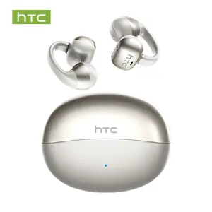 HTC NE56 OWS Clip-On Earphones - Stylish OWS Open-Ear Design, Bluetooth 6.0, IPX5 Waterproof, Built-in Mic, Super Comfort & Top-Tier Sound - Perfect for Fashion Lovers & Multi-Scene Needs