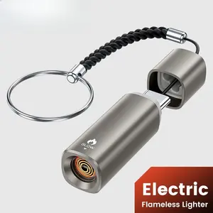 keychain  lighter Type-C Mini Electric  Plug&Play Blow to  Mobile Flameless Windproof Fast Ignition