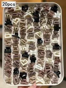 20pcs Random Assorted Mini Hair Clips, Minimalist & Cute Style, Women Hair Accessories, Suitable for Summer, Casual Daily Use
