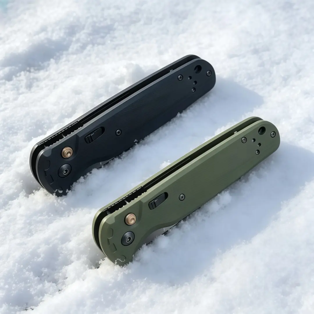4300BK – D2 BattleWash blade with G10 handle, button lock tool for camping, outdoor use and hiking, survival tools; the best gift-high-end quality and neck knife gift set