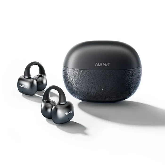 NANK Clip Super Open Ear Audio Earbuds, Bluetooth 5.4, Ergonomic Silicone Earhook, Lightweight Titanium-Ceramic Build, IPX5 Waterproof, 32H Playtime, Crisp Calls, Portable Secure Fit for Sports, Daily Cycling