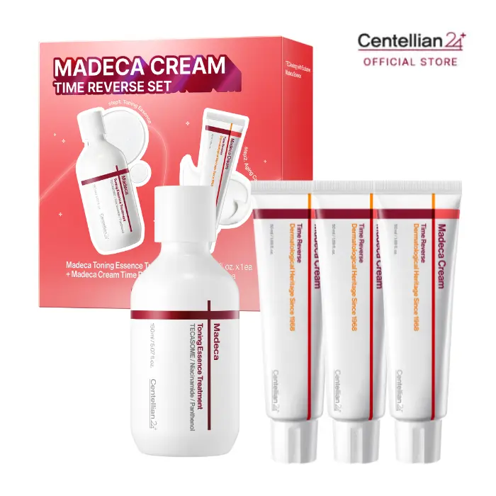 [Centellian24] Madeca Cream Time Reverse Set | Toning Essence + Time Reverse Cream X 3 | Firming, Hydration & Skin Barrier Care | Korean Skincare