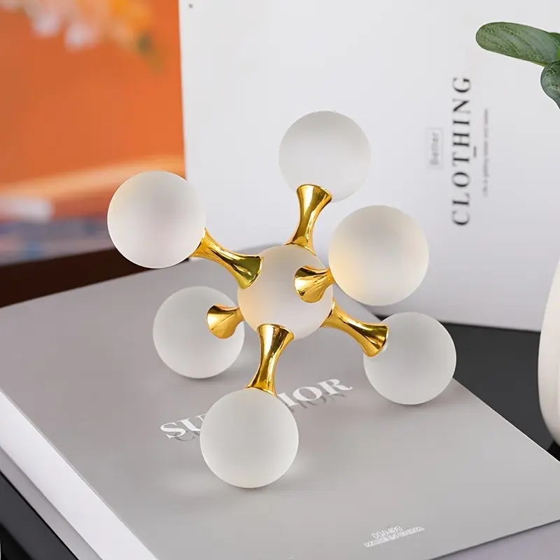 Modern Simple Geometric Crystal Art Ornaments for Living Room TV Cabinet Coffee Table Porch Model Room Home Soft Decorations Glass Material Indoor Use