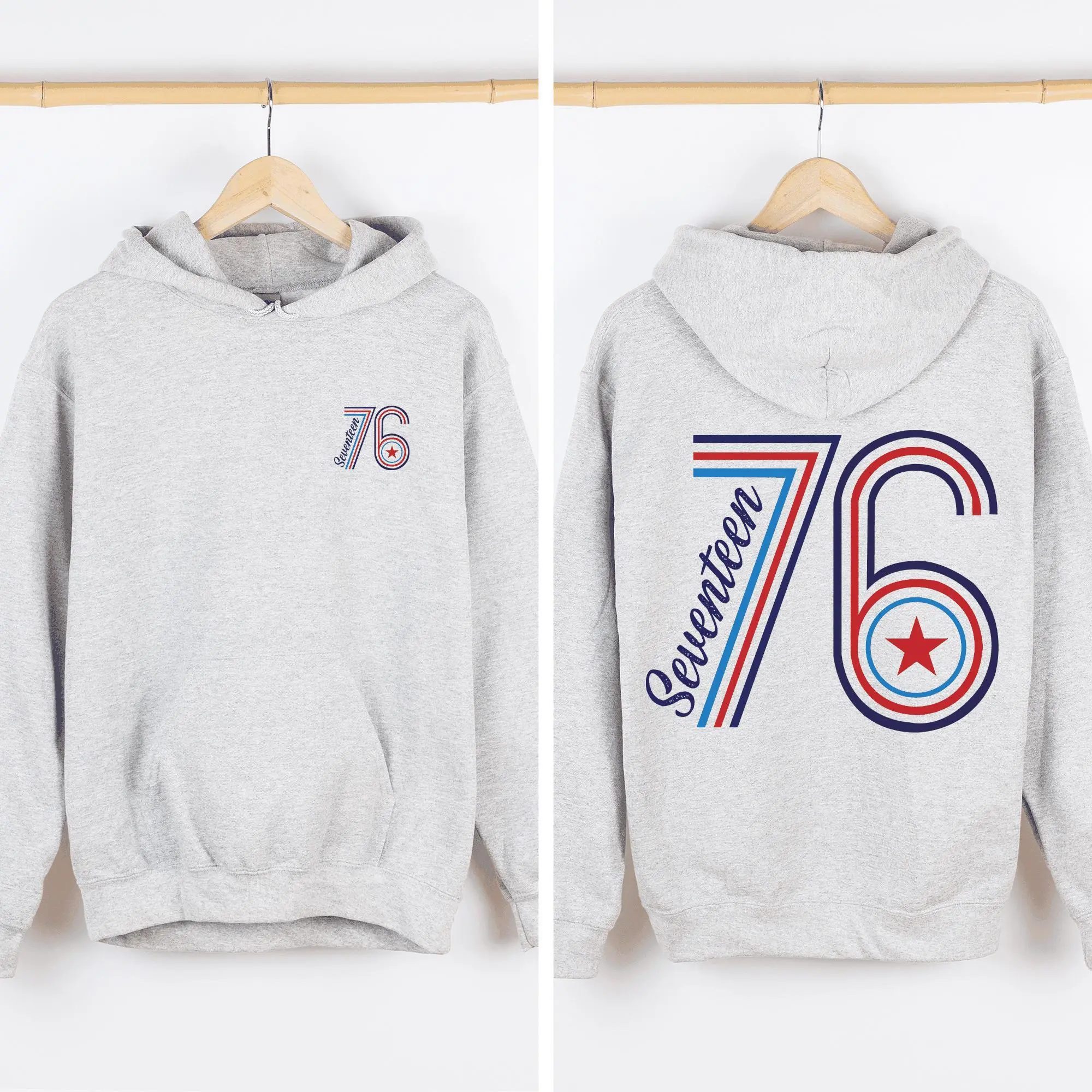 Seventeen 76, America, USA,4th of July, Unisex Sweatshirt