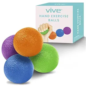 Squeeze Balls for Hand Therapy, Exercise, Arthritis (w/Rehab Video App) - Grip Strengthener Occupational Equipment for Finger, Wrist, Carpal Tunnel, Pain Relief