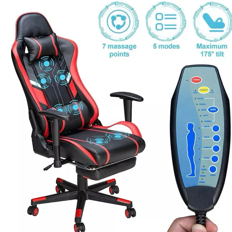 GC-RC03 Massage Gaming Chair 7-Point Adjustable Seat Height Ergonomic Office Cha