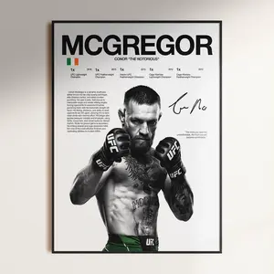 Conor Mcgregor Poster, UFC Wall Print, MMA Print, Fighter Poster, Gym Poster, UFC Fan Room Decor, Gift for Him, Champion Poster