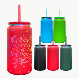 Customize 16 oz stainless steel cups with rainbow colored rim. The perfect Christmas gift .