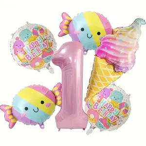 12 pieces of Farm animal balloons for birthdays 1 to 9 years old. The farm birthday digital balloon set includes balloons of cows, donkeys, sheep, pigs and chickens. Farm theme gifts (random style of cow head)