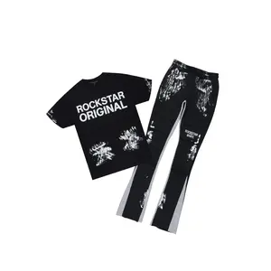 Antoon 2.0 Black T-Shirt/Stacked Flare Track Set