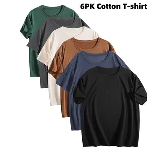 6-Pack Women's Slim-Fit T-Shirt – Soft, Substantial Pure Cotton Athletic Tees (Naturally Colored Cotton)