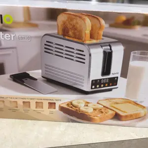 Syvio Toaster | Smart touchscreen, stainless steel construction, supports 5 bread types and 6 toasting levels, wide slot design, intelligent temperature control system, removable tray. Appliances Durable Toastie Maker,home essentials