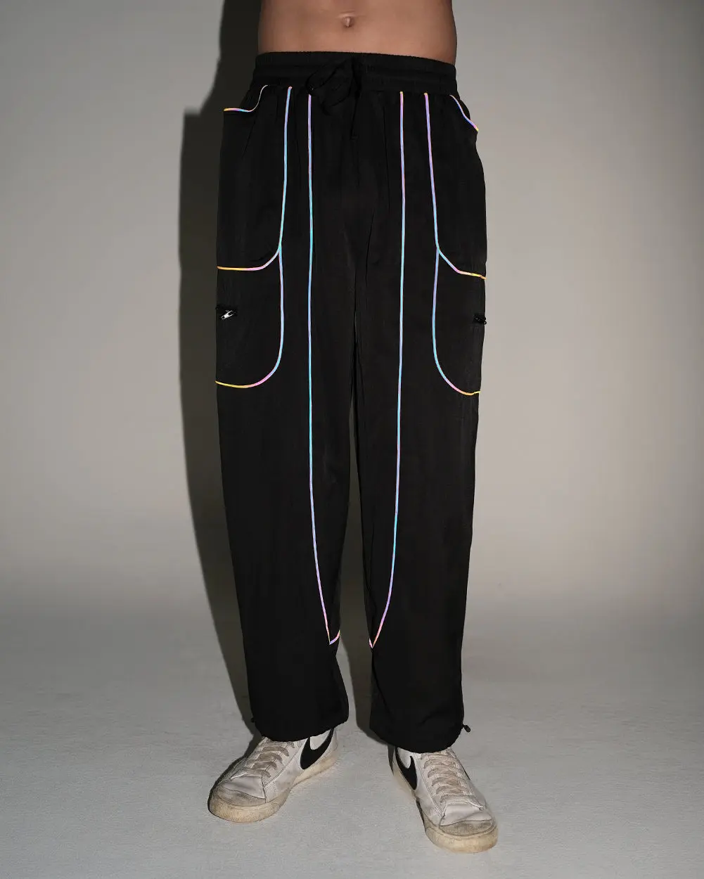 Deep Void Rainbow Reflective Pants