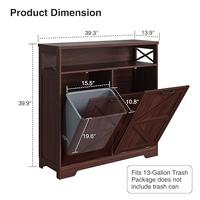 Dark Brown-2 x13 Gallons(Can hold two trash cans)