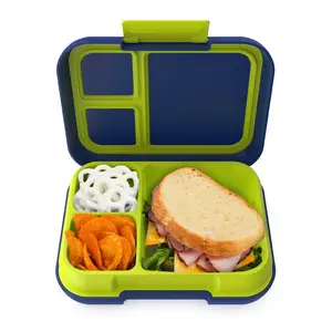 Bentgo Kids Bento Lunch Box for School Leak-Proof Bigger Portions Holds 5 Cups Food, Navy Blue