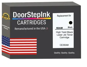 DoorStepInk Brand For HP 90AM High Yield Black Remanufactured in the USA LaserJet Toner Cartridge,CE390AM
