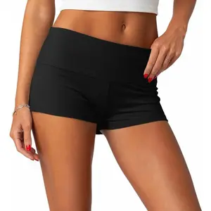 Women's Fold Over Shorts Y2K Micro Mini Shorts Elastic Waist Lounge Pajama Bottoms 2026 Summer Yoga Athletic Short