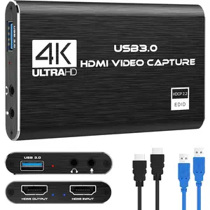 Capture Card  , 4K HDMI Video Capture Card, 1080P 60FPS, HDMI to USB 3.0 Capture Card for Streaming Work with Camera//PS4/PS5/PC/OBS