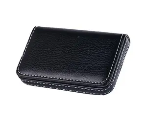 TIKA PU Leather Business Card Holder, Professional Pocket Wallet with Magnetic Closure