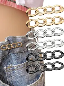 6 PCS Adjustable Jeans Button, Pant Waist Tightener, Jean Button Pins for Waist Pins Brooch Tightening Waistband Adjustable Buttons