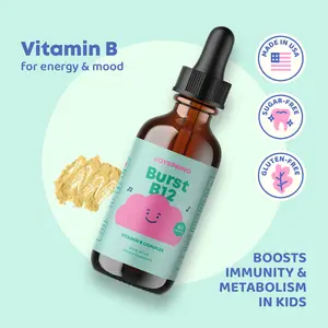 JoySpring Burst B12 Drops – Vitamin B Complex (2 fl oz) | B2, B6, B5 + Methylcobalamin B12 | Daily Nutritional Support Supplement