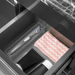 Acrylic  Holder with Drainage Hole, Bathroom Drawer Organizer with Drying Diatomite Stone, Compatible with Extra Clean, Oral-B CrossAction  Box Vanity toothbrush