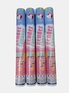 Liberty Bell Gender Reveal Cannon with Colored Powder and Mylar Confetti, 15.5" Length and 2" Diameter